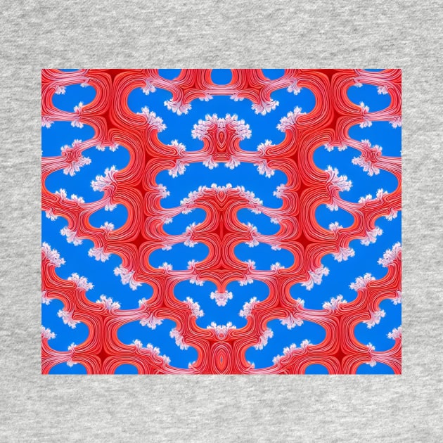 Red White and Blue Aesthetic Pattern 3 by BubbleMench